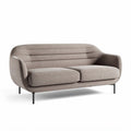 Fabric upholstered two-seater sofa with metal legs in light gray 180 x 85 x 75cm